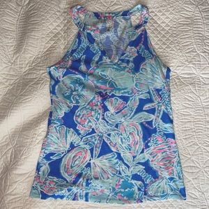 Lilly Pulitzer Arya Tank Top Into the Deep